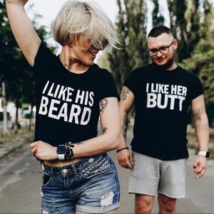 Couple Shirt Set: His Beard (L) & Her Butt (XL)